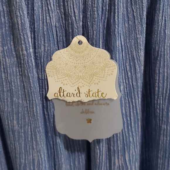 Soft blue bell sleeve Altar'd State Blouse - Picture 5 of 5
